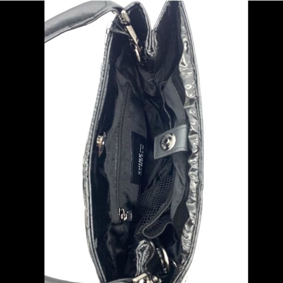 NEW Black Patent Leather the Monterey 'Think Roylen' Shoulder/Crossbody Bag - Picture 5 of 10